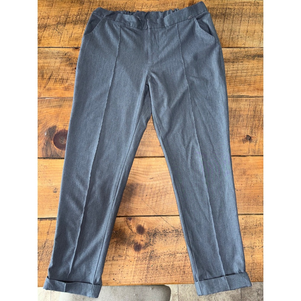 FIGS Satura Womens Scrub Pants Trouser Gray Seamed Front Gray TW2005 Size Large
